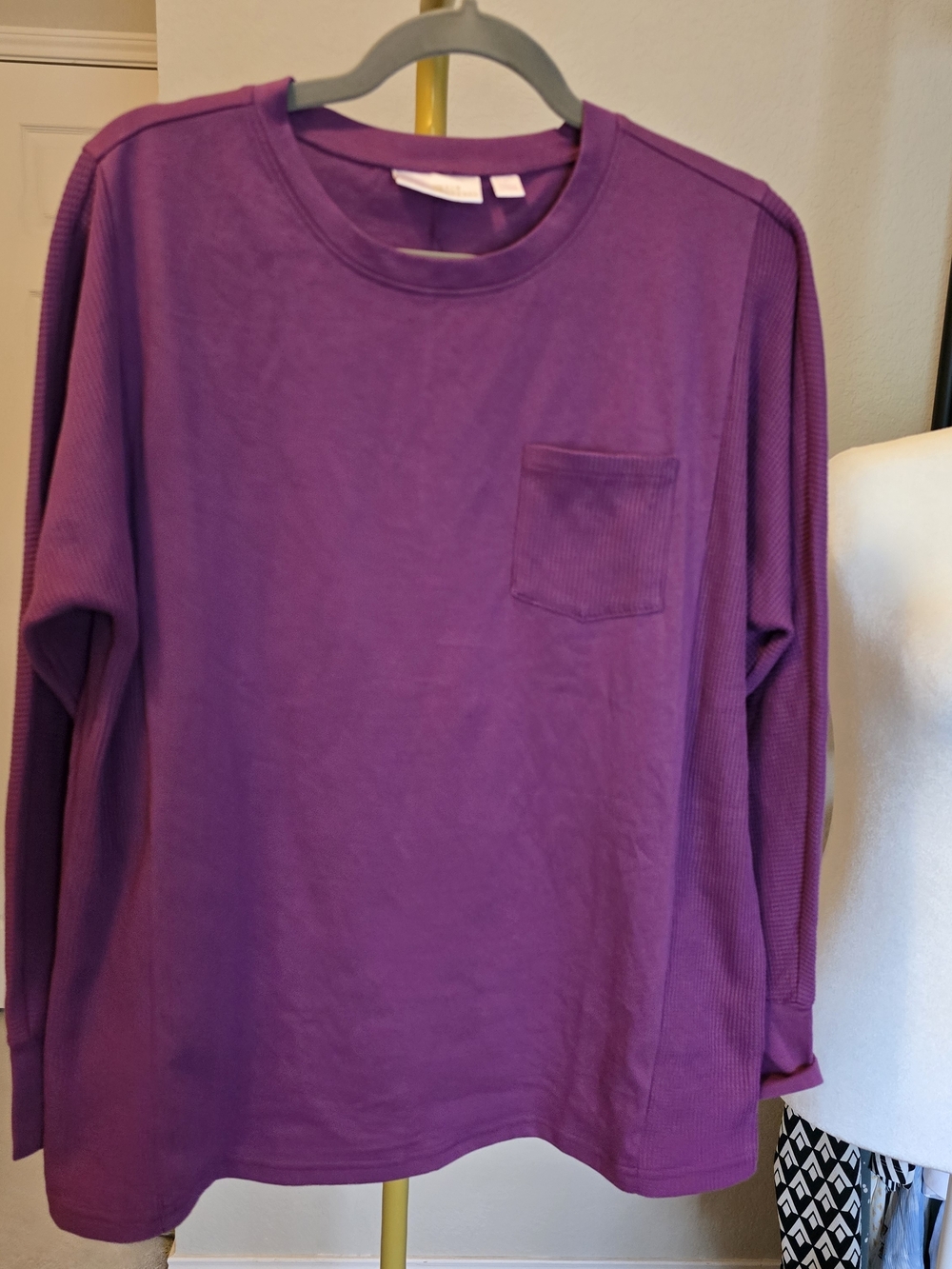Belle by Kim Gravel Deep Purple Crew Neck Tee